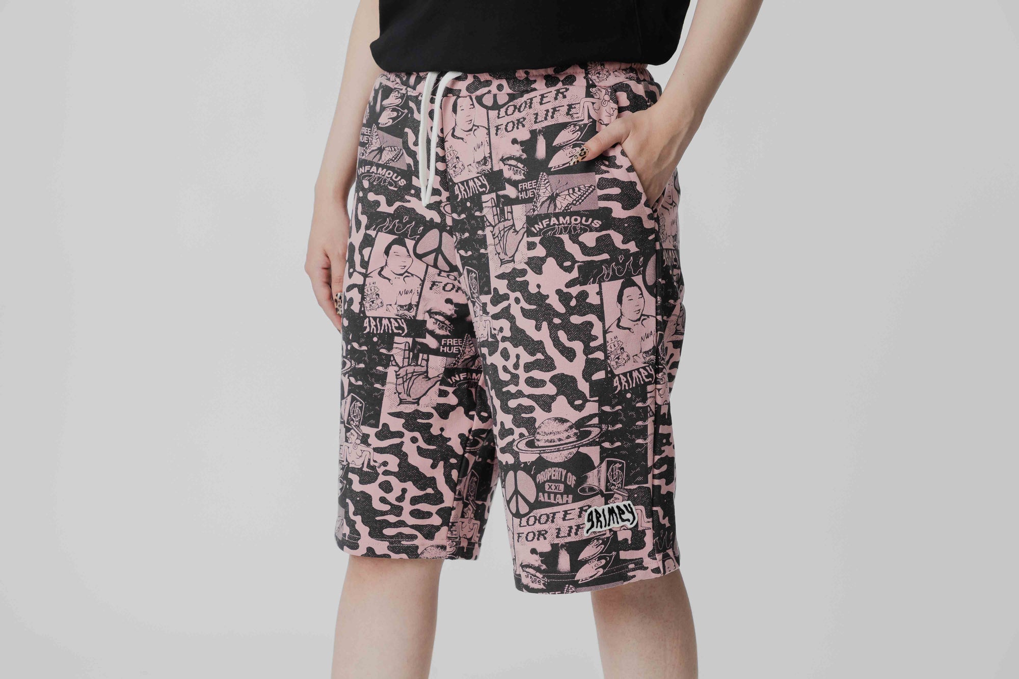 Grimey Peace Within All Over Print Baggy Sweatshorts - [sku] - Lust México