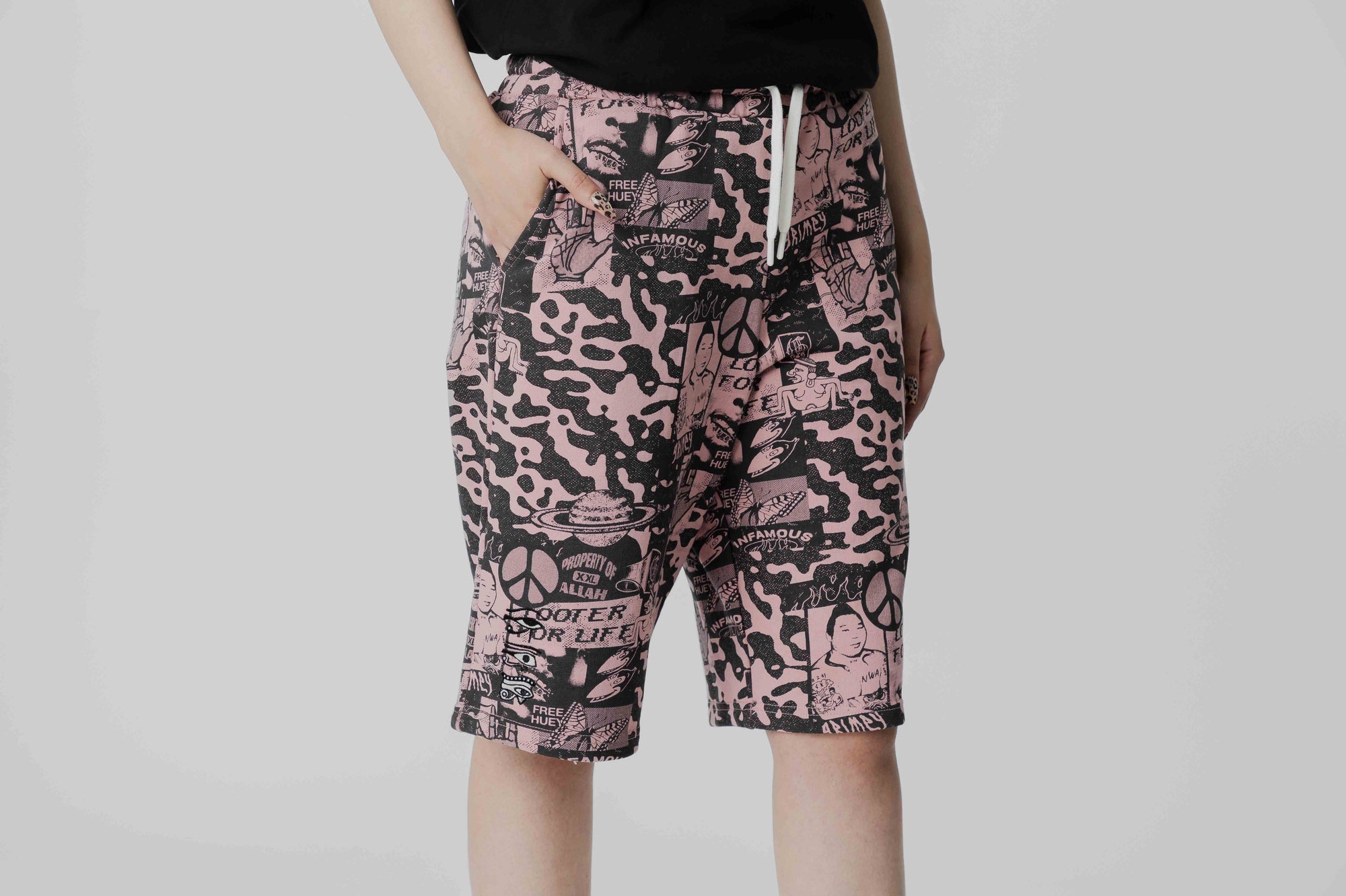 Grimey Peace Within All Over Print Baggy Sweatshorts - [sku] - Lust México