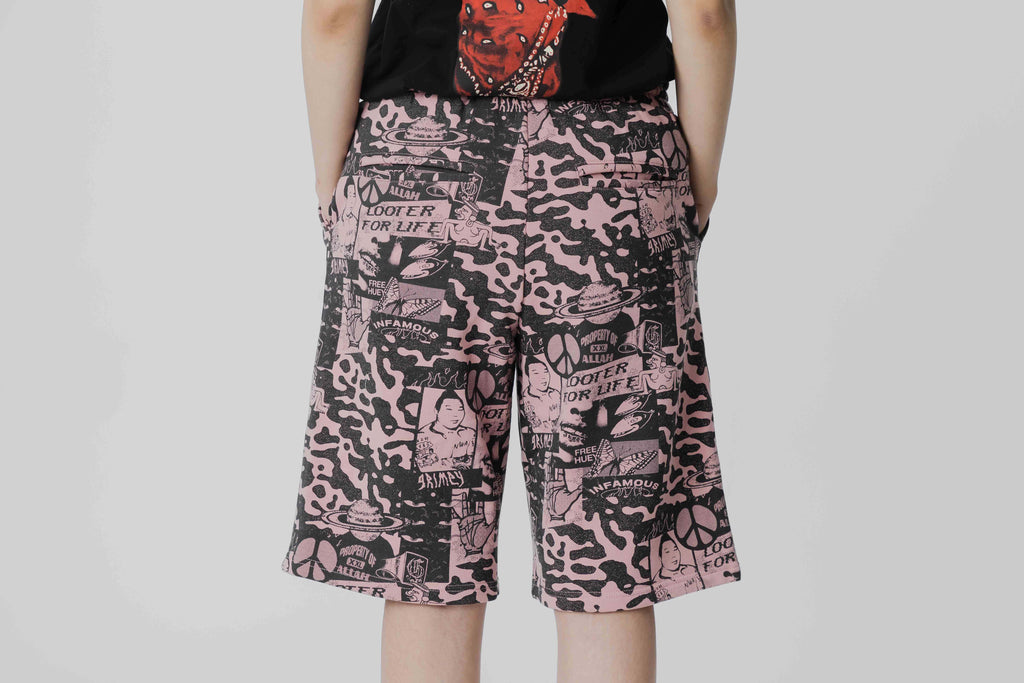 Grimey Peace Within All Over Print Baggy Sweatshorts - [sku] - Lust México
