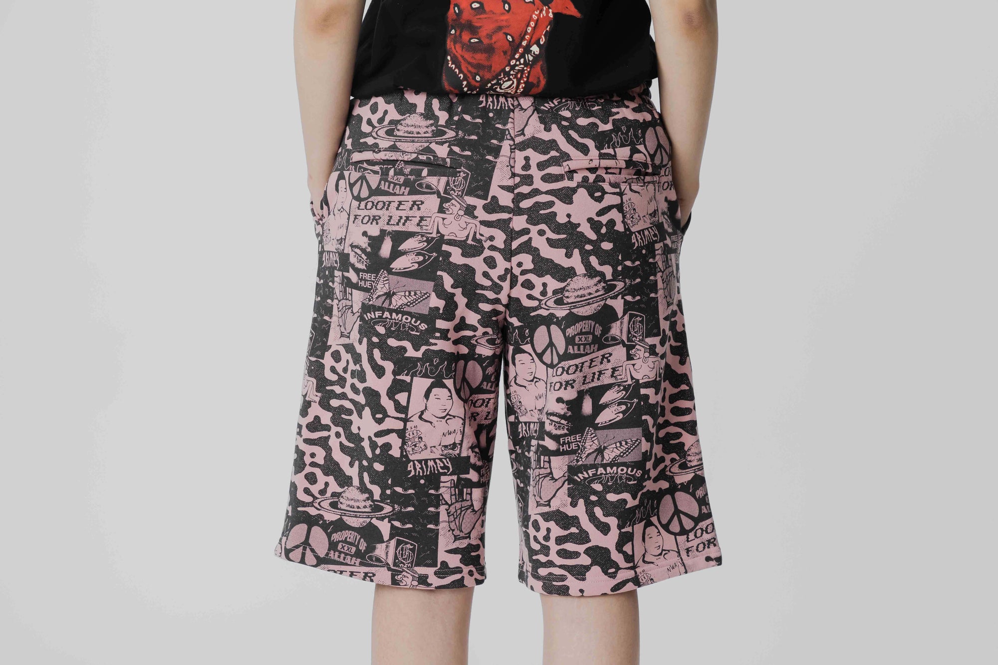 Grimey Peace Within All Over Print Baggy Sweatshorts - [sku] - Lust México