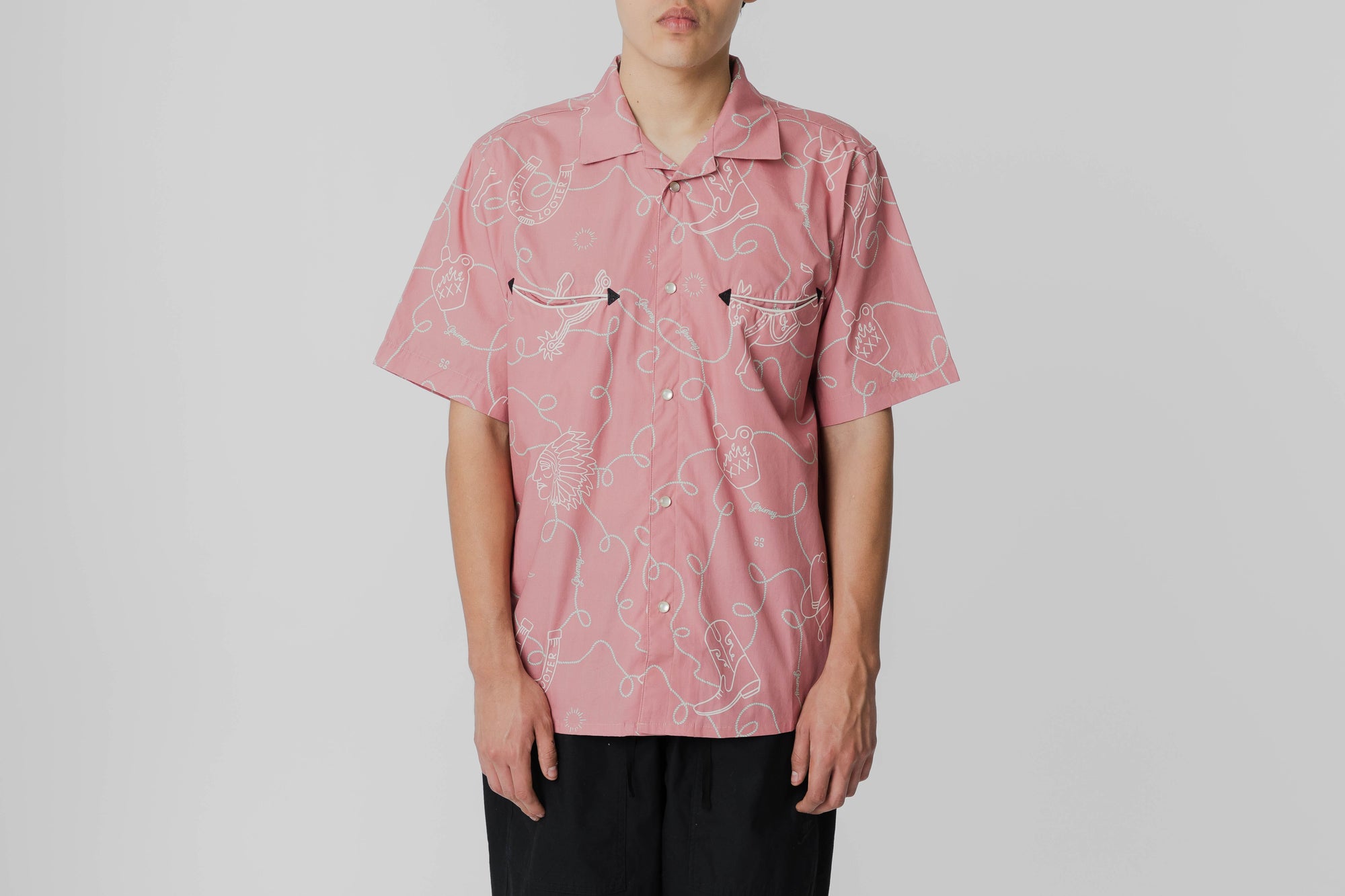 Grimey Lone Hand Button Up Shirt - [sku] - Lust México
