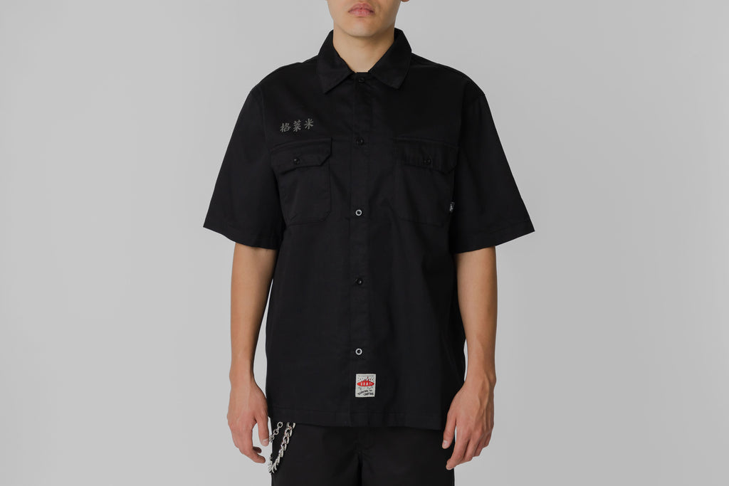 Grimey Concreat Jungle Button Up Shirt - GHS791-BLK - Lust México