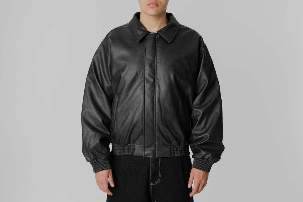 Grimey Chief Watcher Pu Leather Bomber Jacket - GPLBJ201-BLK - Lust México