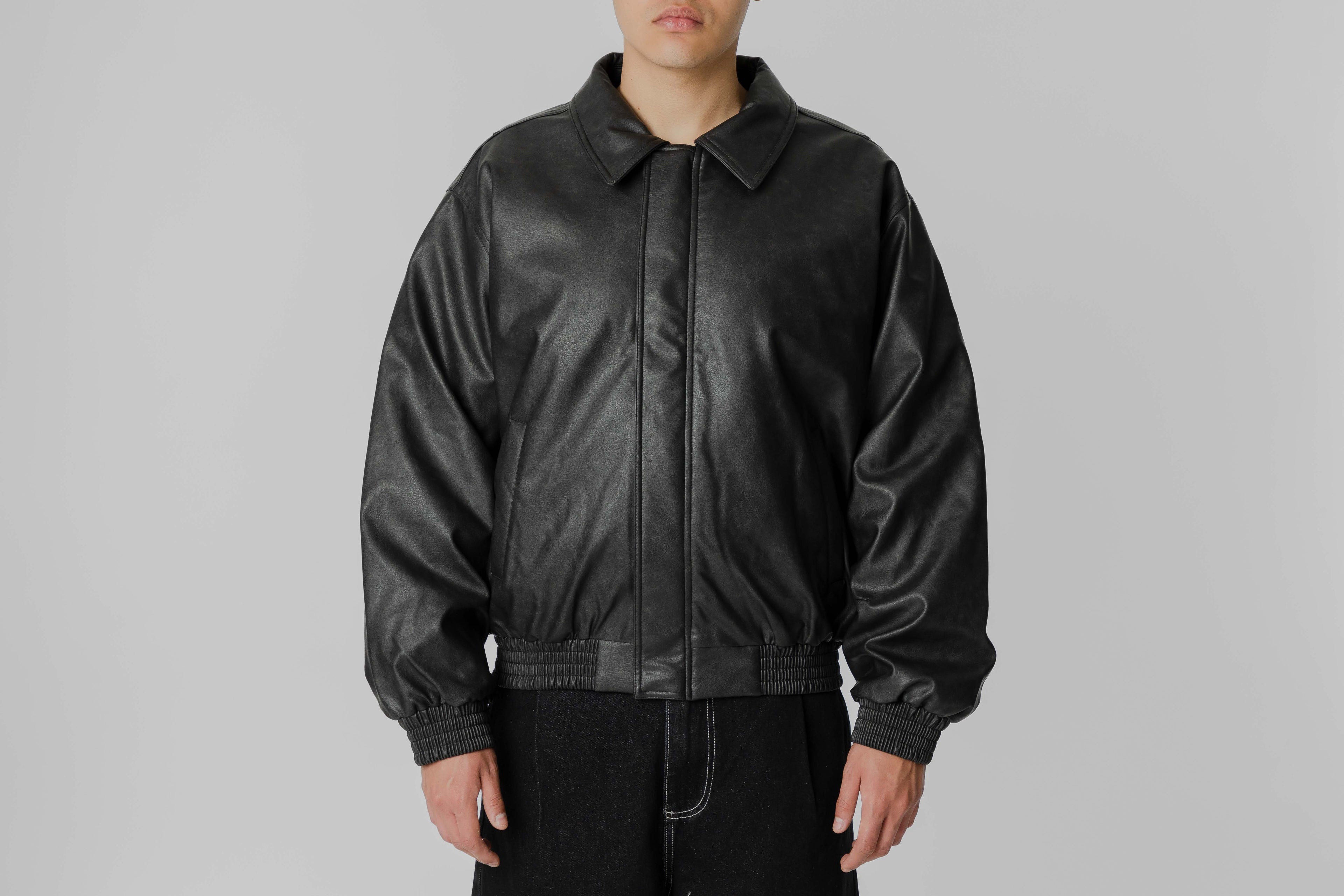 Grimey Chief Watcher Pu Leather Bomber Jacket - GPLBJ201-BLK - Lust México
