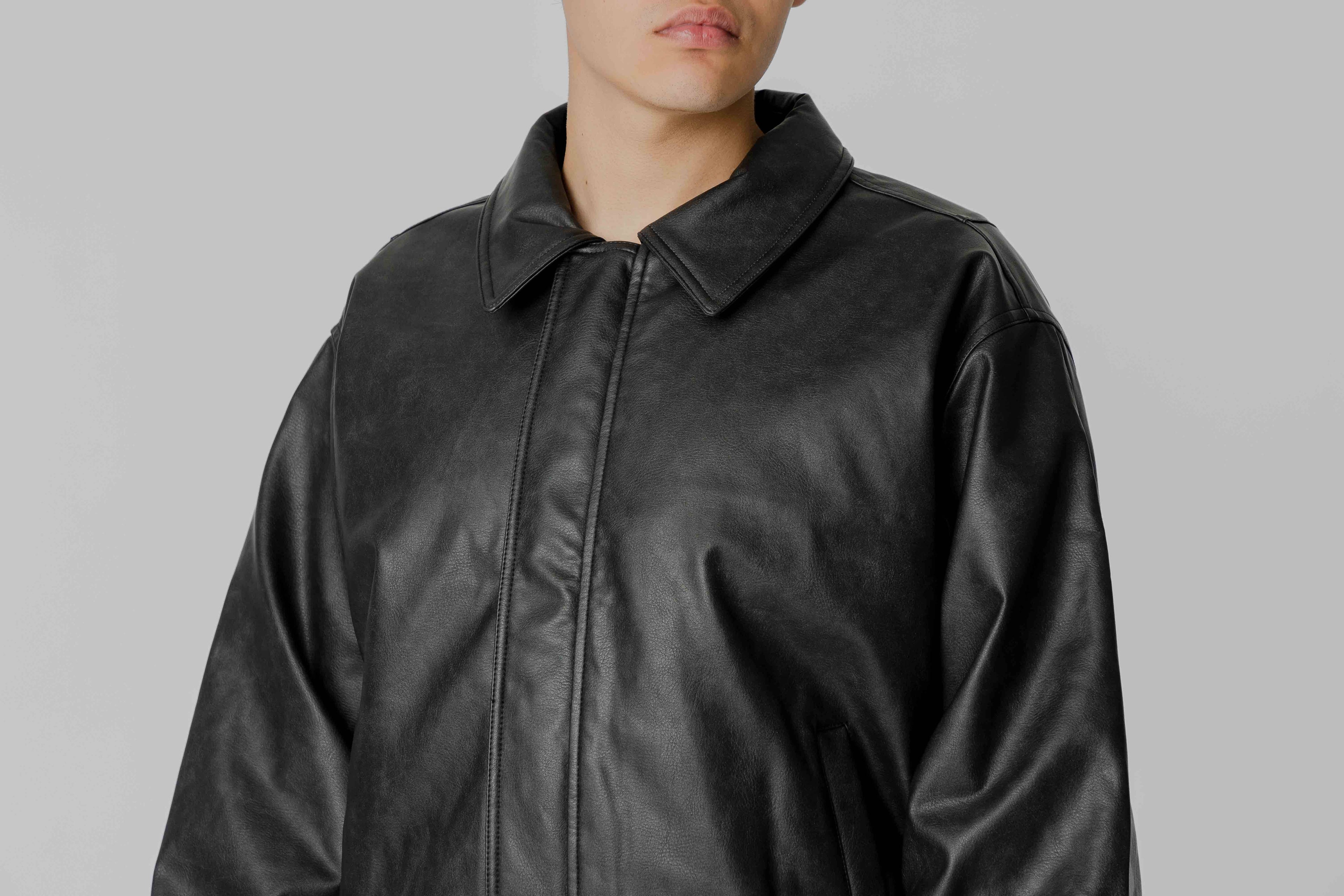 Grimey Chief Watcher Pu Leather Bomber Jacket - GPLBJ201-BLK - Lust México