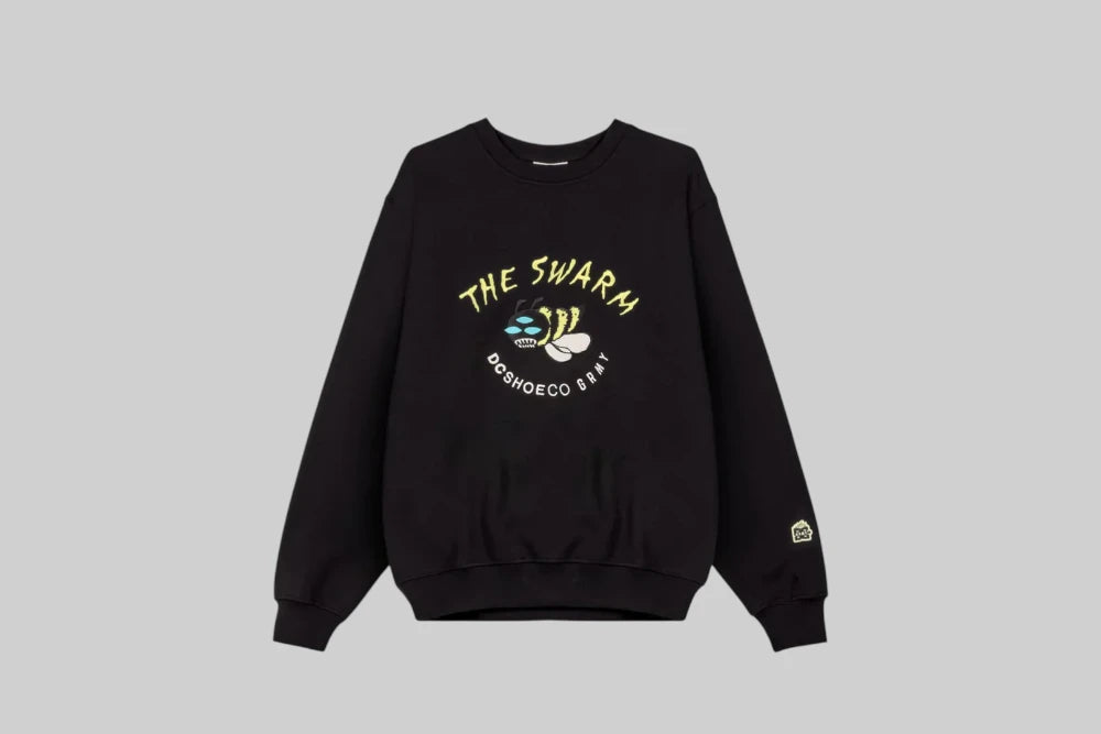 Grimey x The Swarm DC Shoes Vintage Crewneck - GSW636-BLK - Lust México