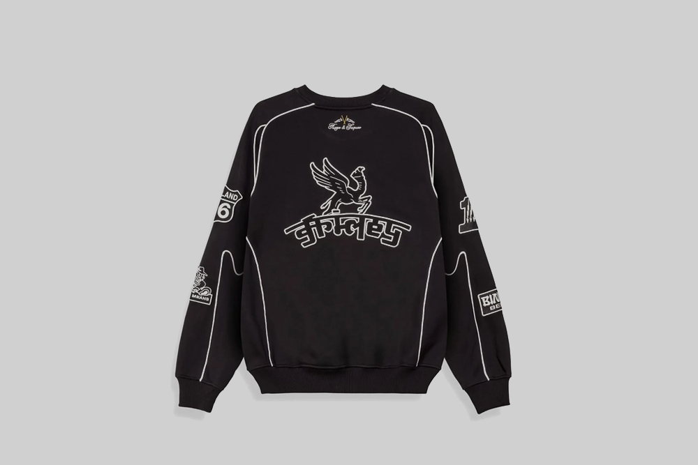 Grimey Race War Vintage Crewnech Hoodie - GSW653-BLK