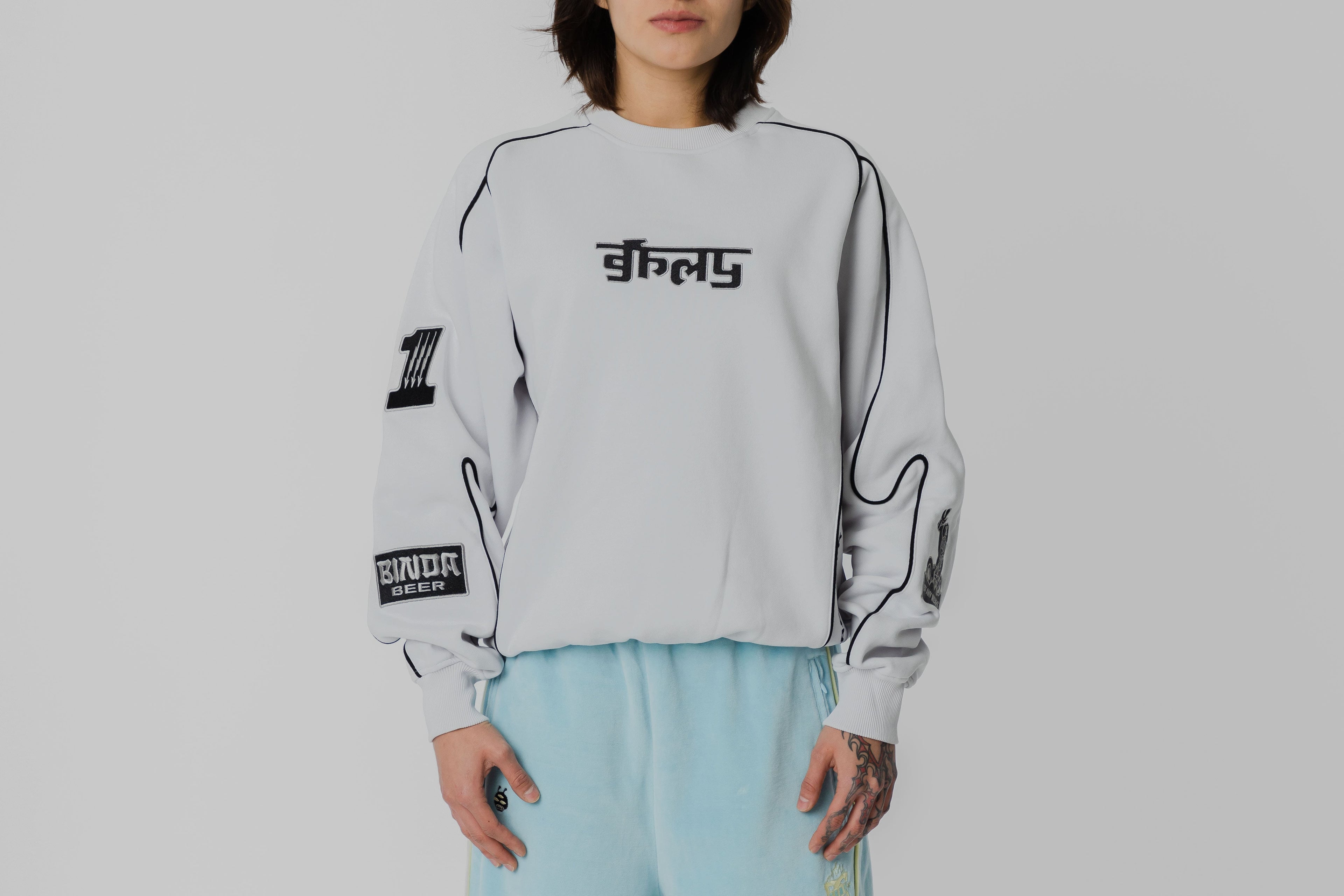 Grimey Race War Vintage Crewneck Hoodie - GSW653-LGRE - Lust México