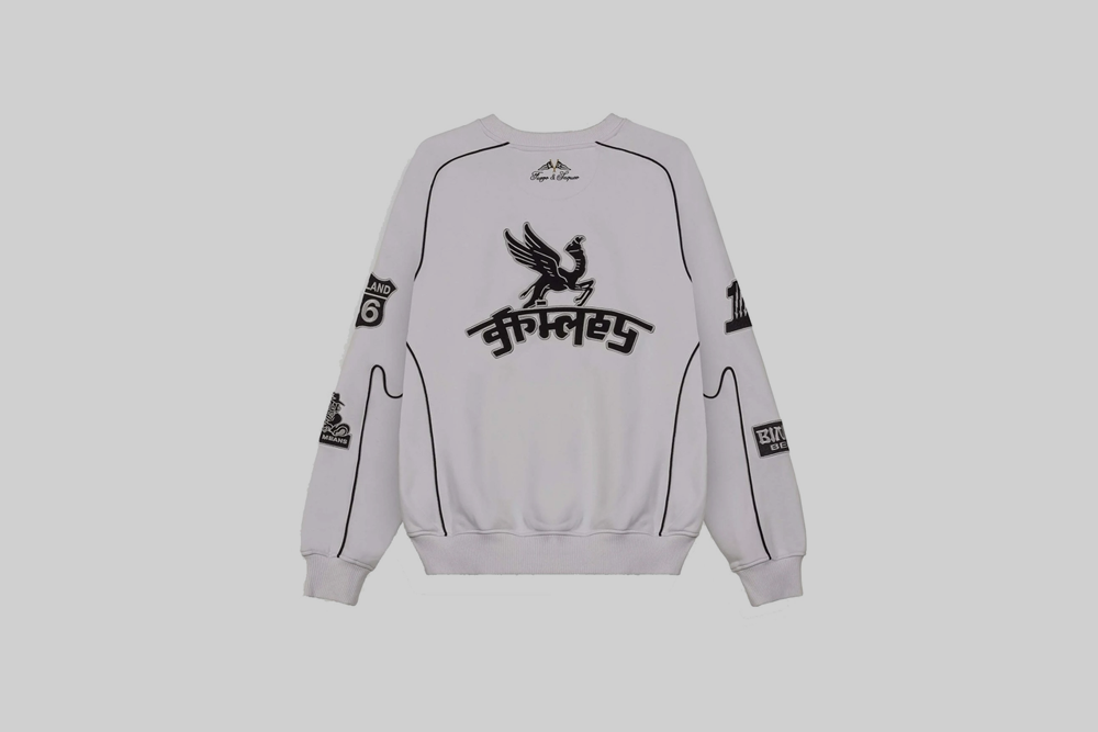 Grimey Race War Vintage Crewneck Hoodie - GSW653-LGRE