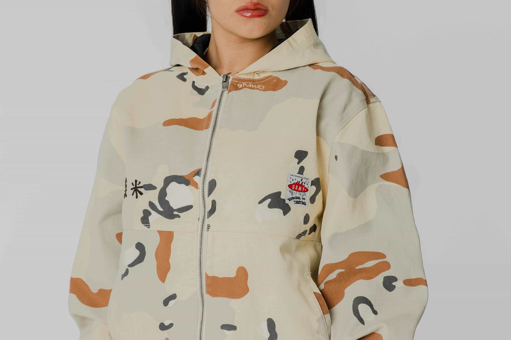 Grimey Concreat Jungle All Over Print Twill Hooded Jacket - GTHTJ202-BRWC - Lust México