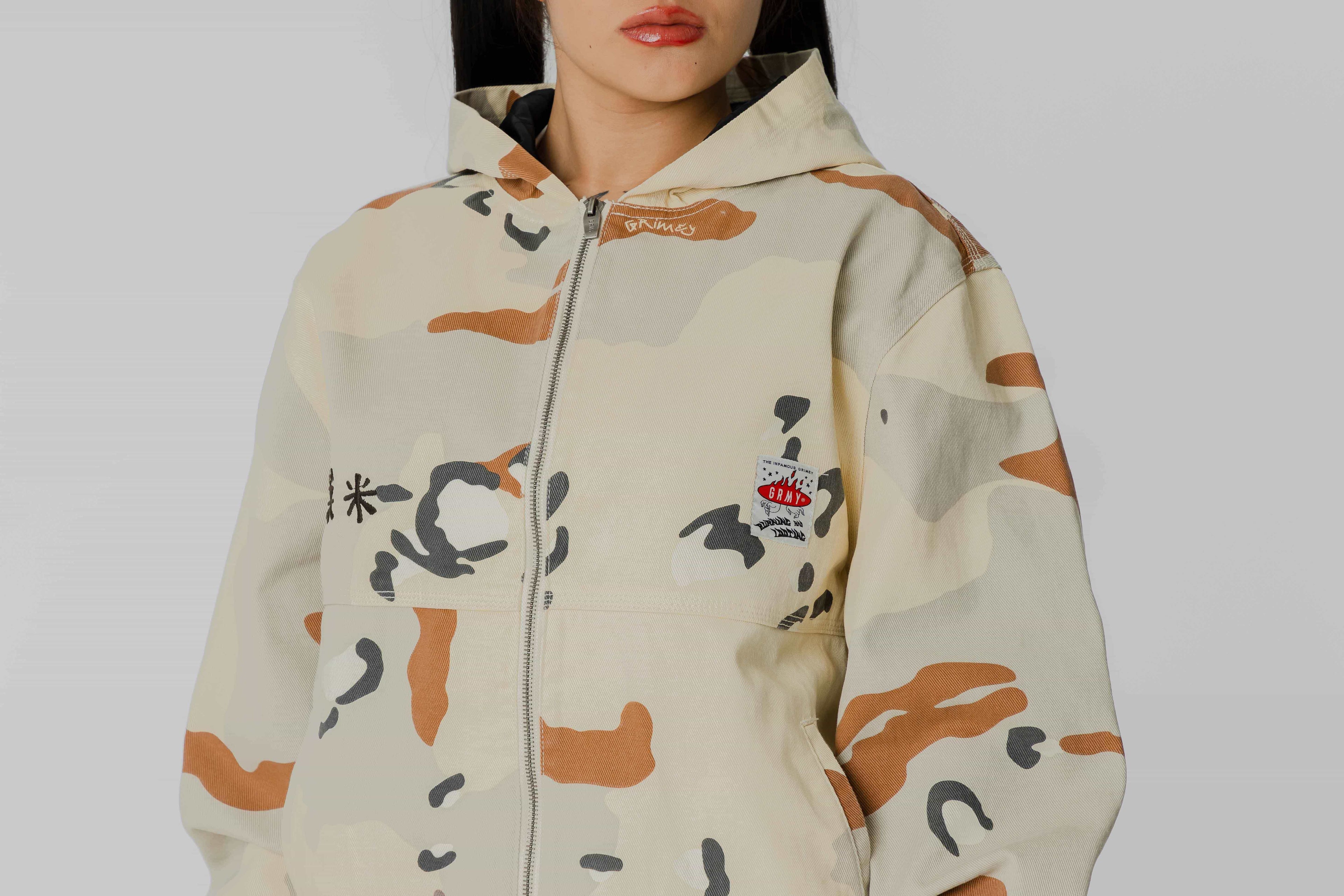 Grimey Concreat Jungle All Over Print Twill Hooded Jacket - GTHTJ202-BRWC - Lust México
