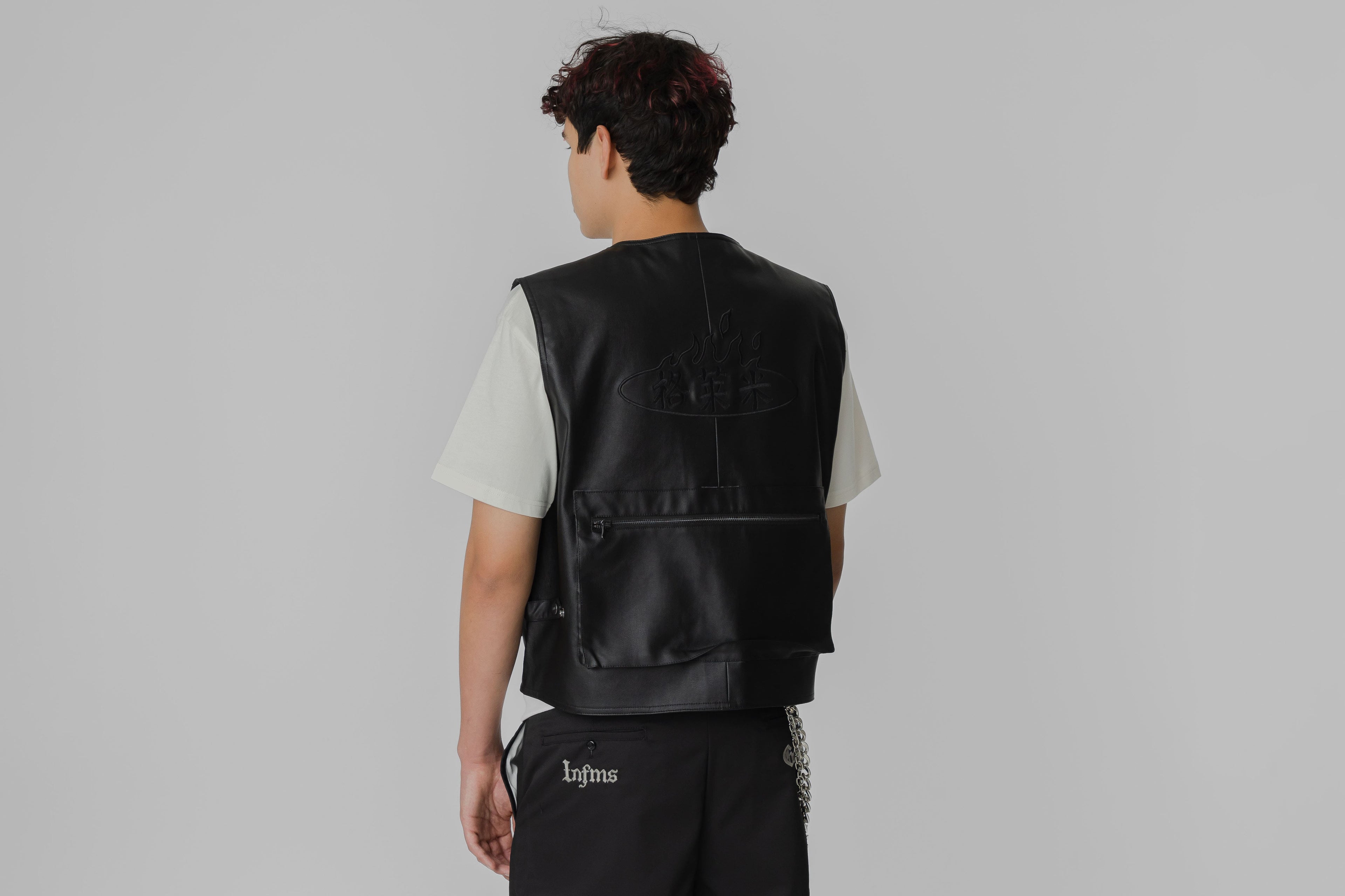 Grimey Concreat Jungle PU Leather Vest - GVEST105-BLK - Lust México