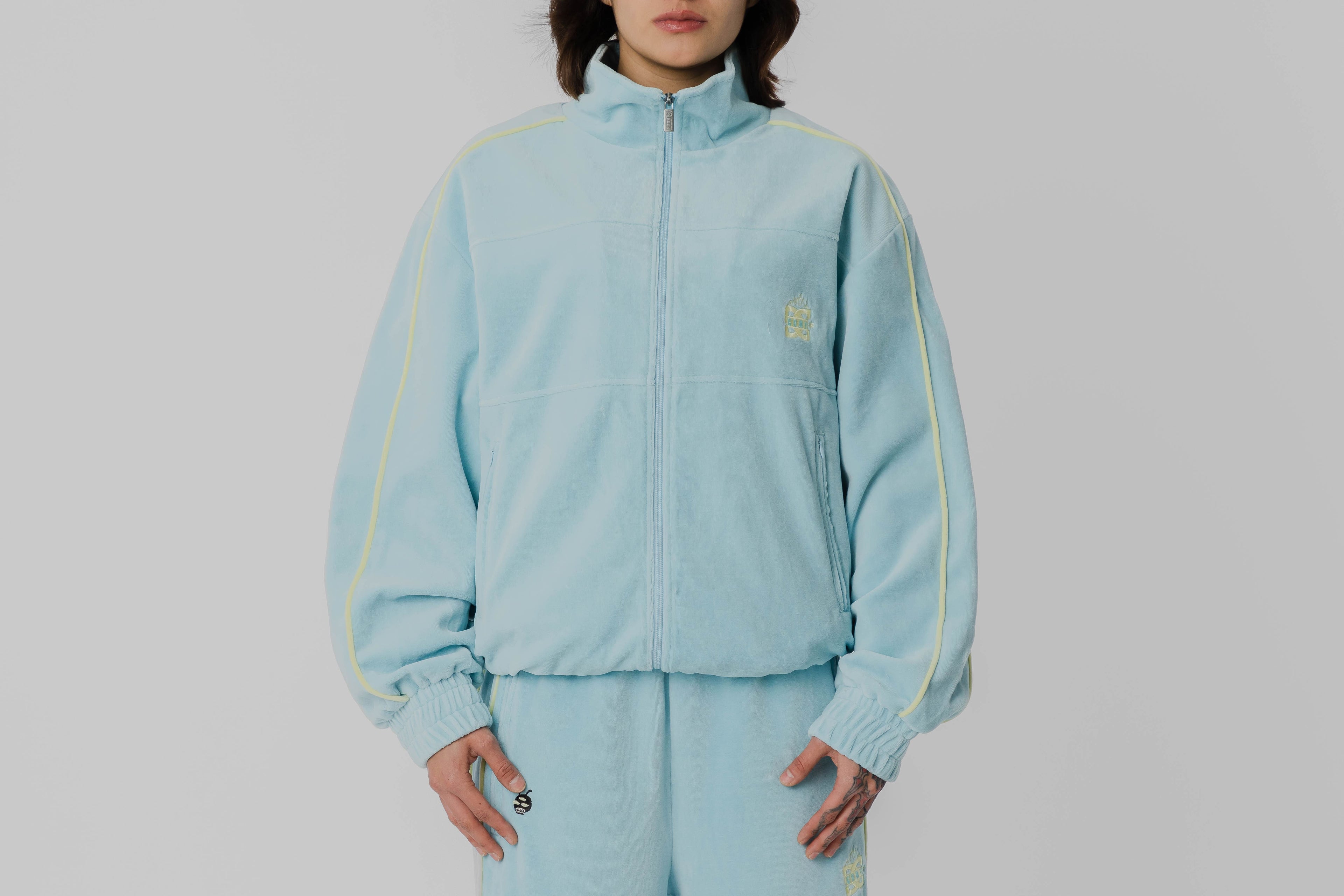 Grimey x DC Shoes Velvet Track Jacket - GVTJ194-BLU - Lust México