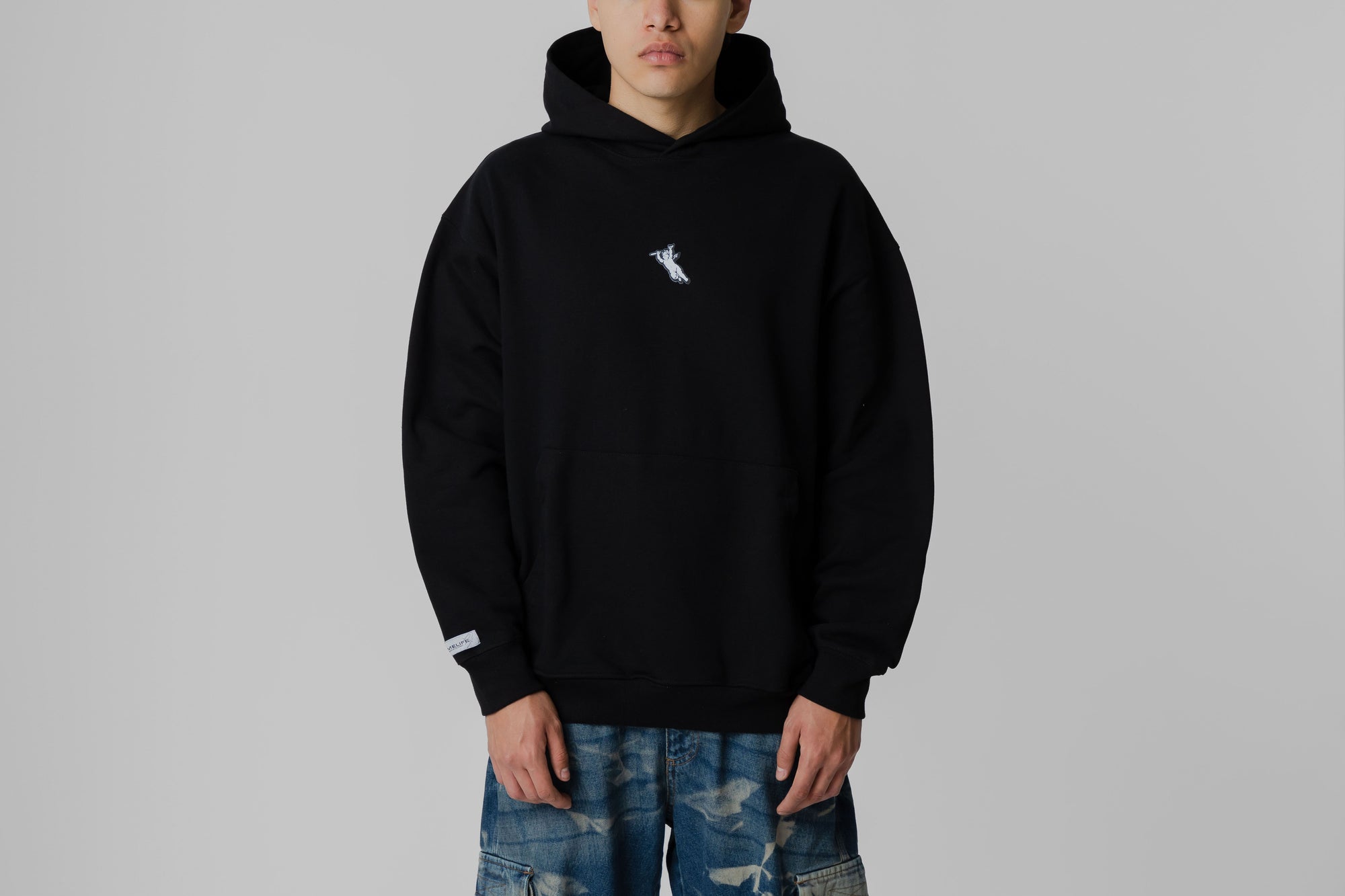 Crime Life Destroyed Angel Gothic Hoodie 'Black'
