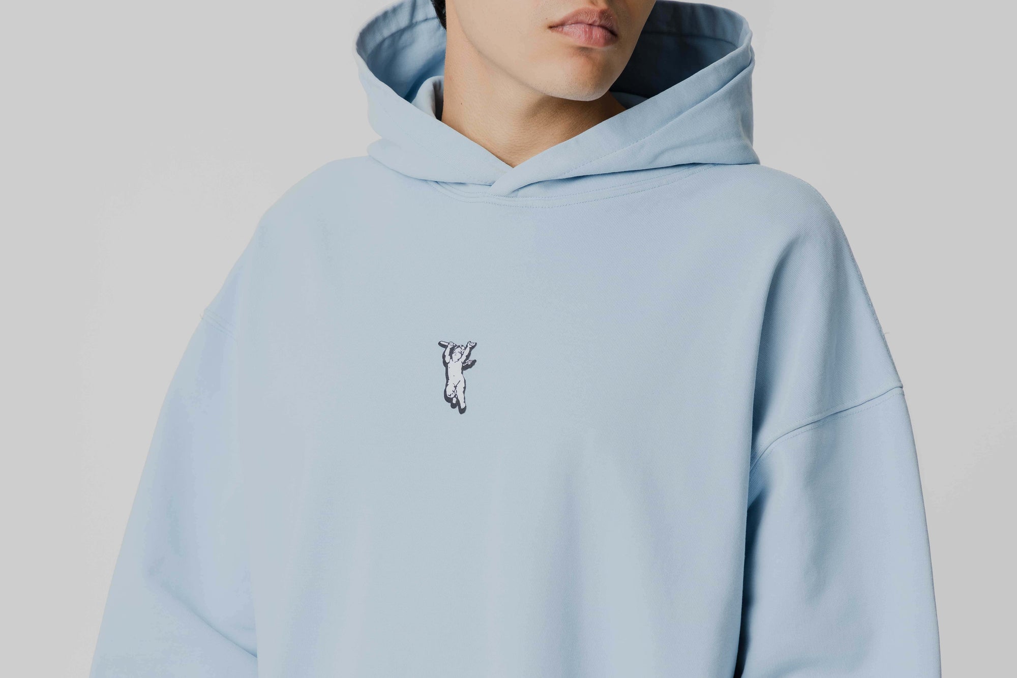 Crime Life Destroyed Angel Gothic Hoodie 'Blue'