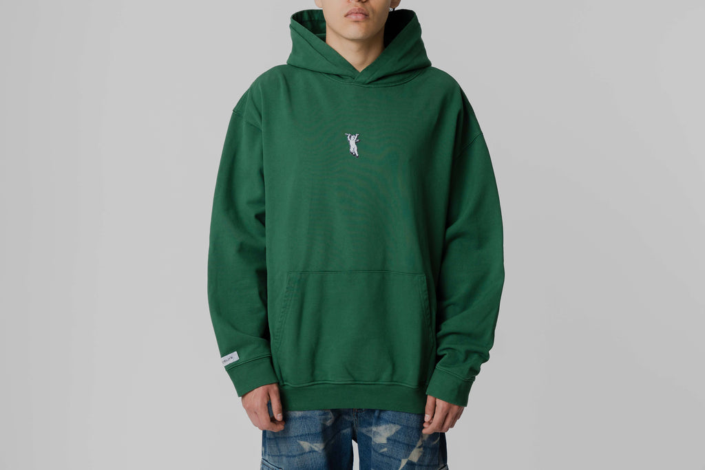 Crime Life Destroyed Angel Gothic Hoodie 'Green'