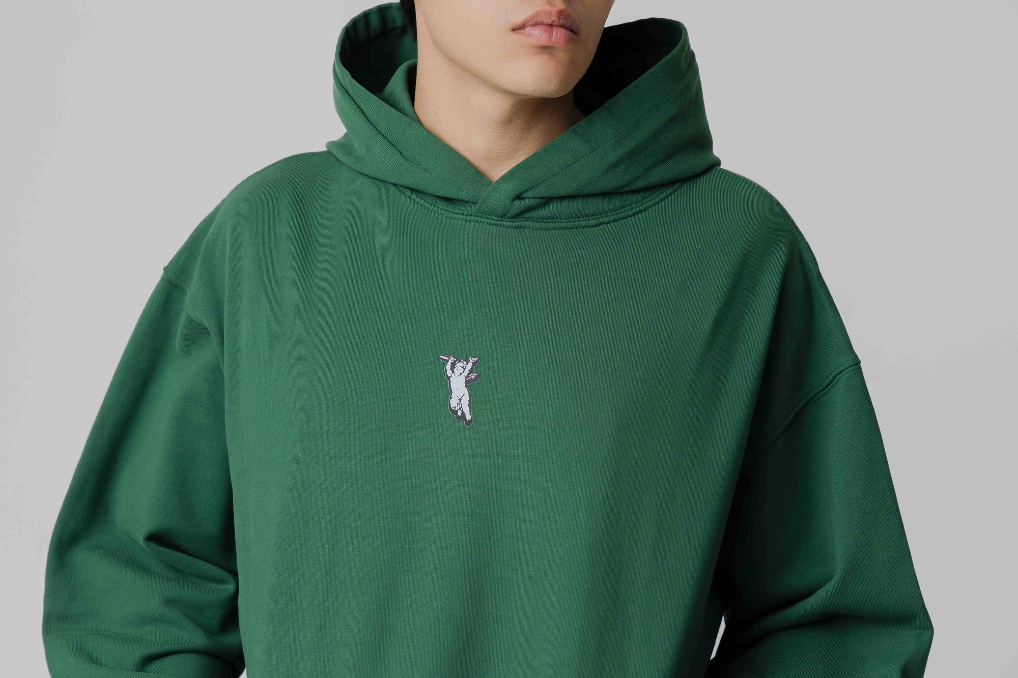 Crime Life Destroyed Angel Gothic Hoodie 'Green'