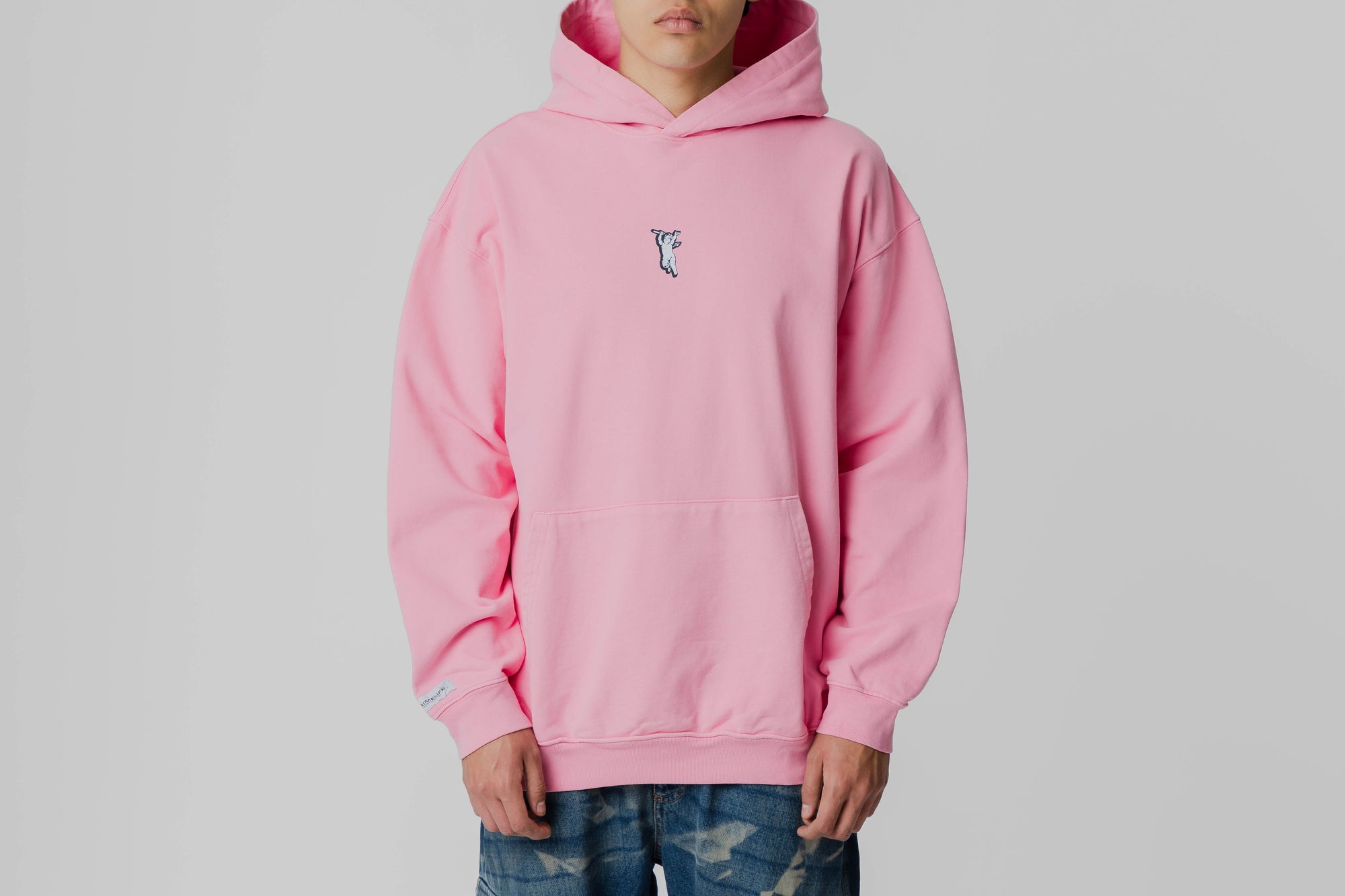 Crime Life Destroyed Angel Gothic Hoodie ' Pink'