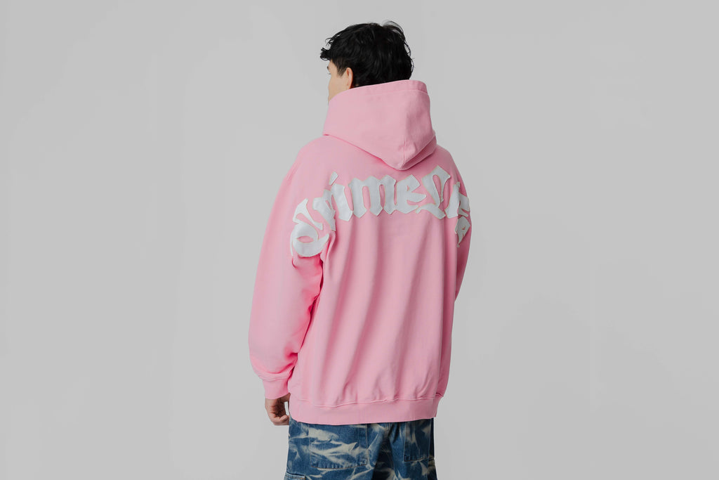 Crime Life Destroyed Angel Gothic Hoodie ' Pink'