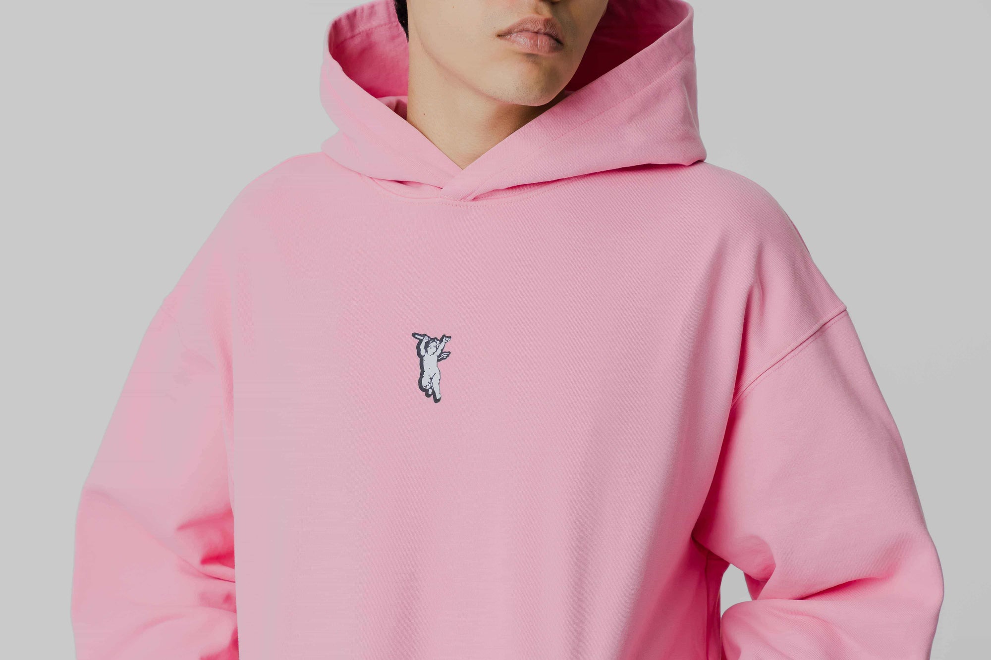 Crime Life Destroyed Angel Gothic Hoodie ' Pink'