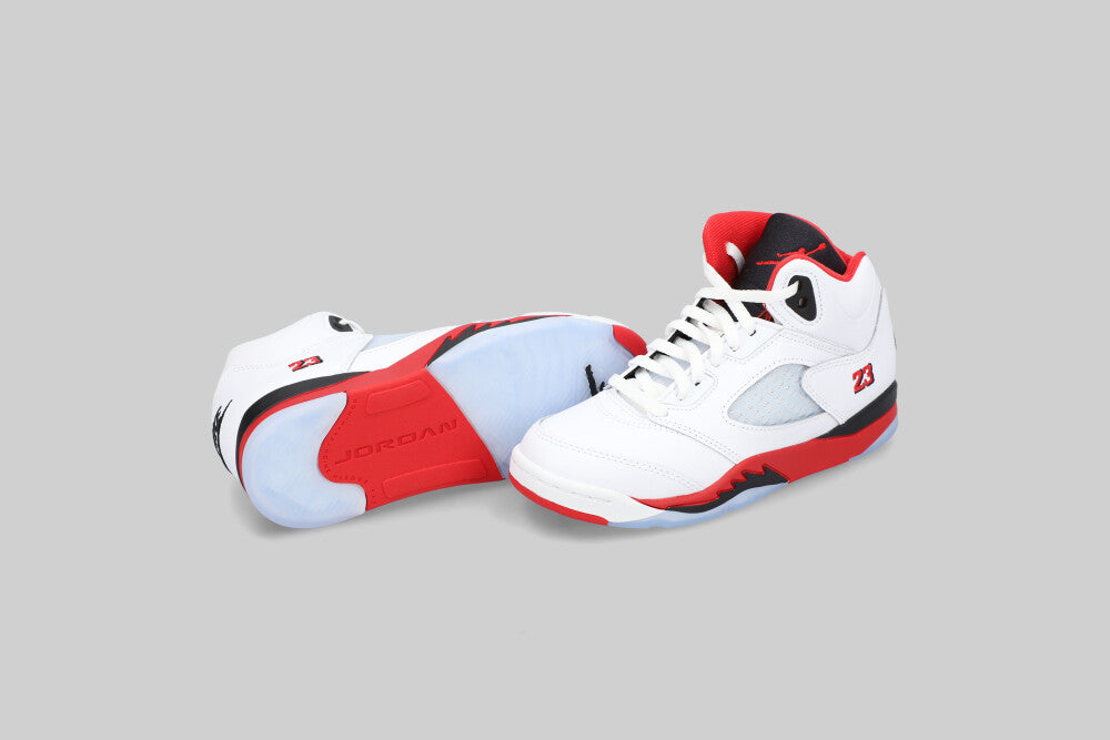 Air Jordan 5 Fire Red "Black Tongue" (PS) - HQ7979-101