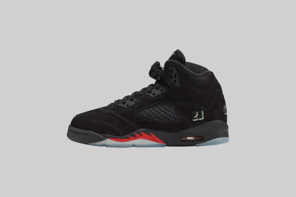 Air Jordan 5 "Halloween" 'Black and Picante Red' (GS) - HQ7980-001 - Lust México
