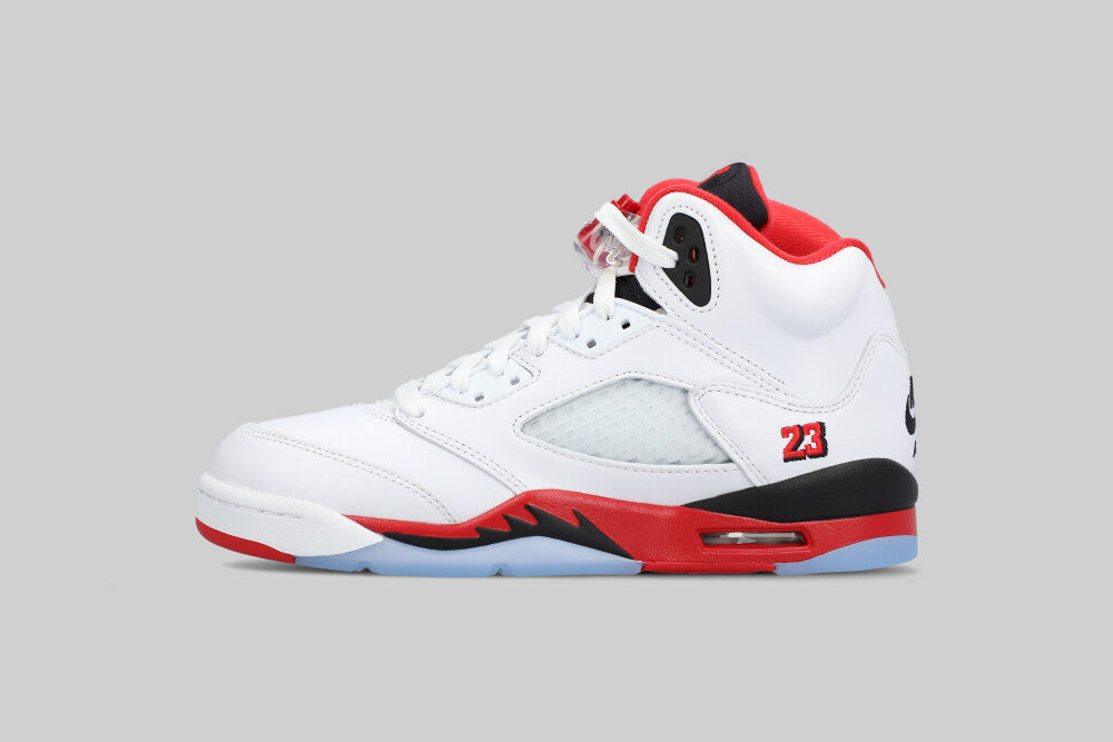 Air Jordan 5 Fire Red "Black Tongue" (GS) - HQ7980-101