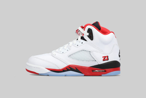 Air Jordan 5 Fire Red "Black Tongue" (GS) - HQ7980-101
