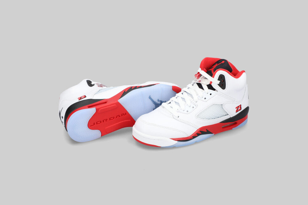 Air Jordan 5 Fire Red "Black Tongue" (GS) - HQ7980-101