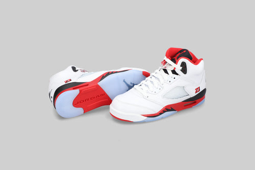 Air Jordan 5 Fire Red "Black Tongue" (GS) - HQ7980-101