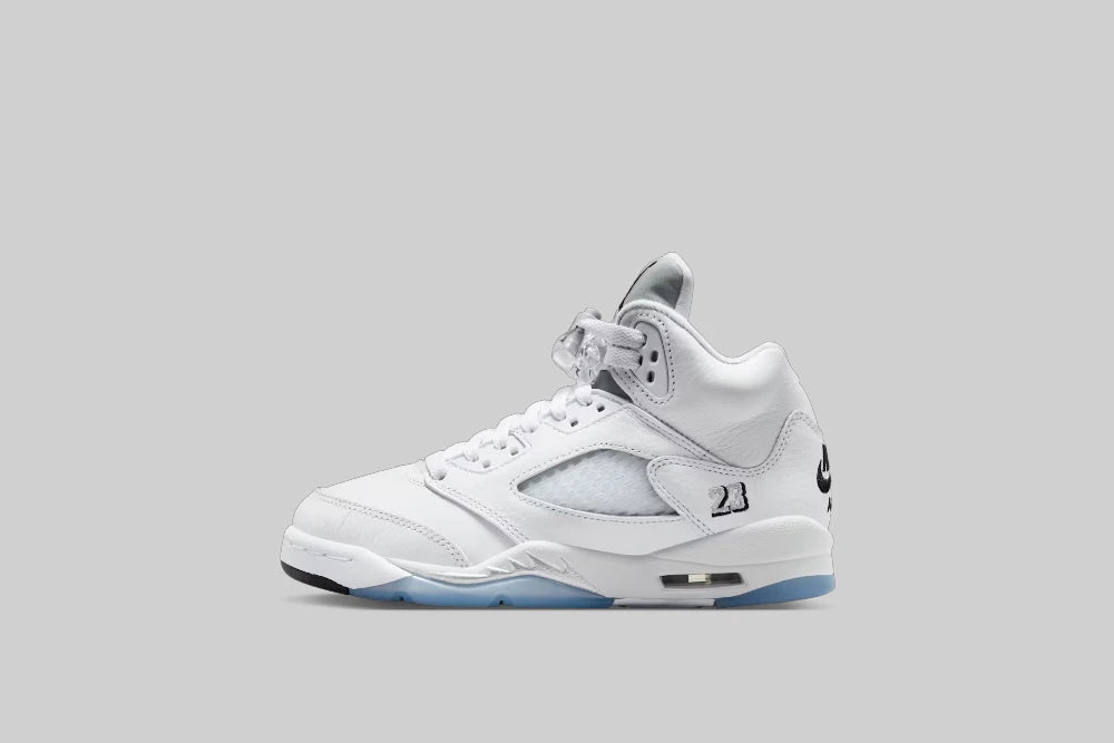 Air jordan 5 Retro (GS) 'White and Metallic Silver' - HQ7980-103 - Lust México