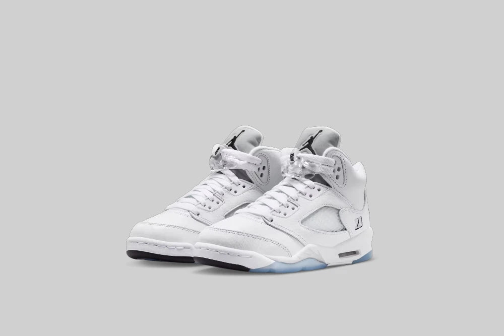 Air jordan 5 Retro (GS) 'White and Metallic Silver' - HQ7980-103 - Lust México