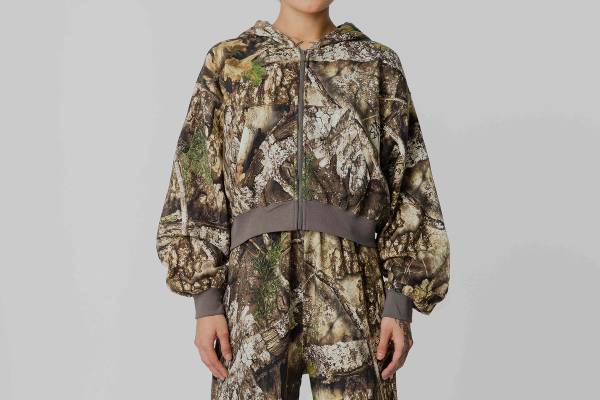 Women's Jordan Brooklyn Fleece Realtree Crop Full-Zip Hoodie - HV0469-133