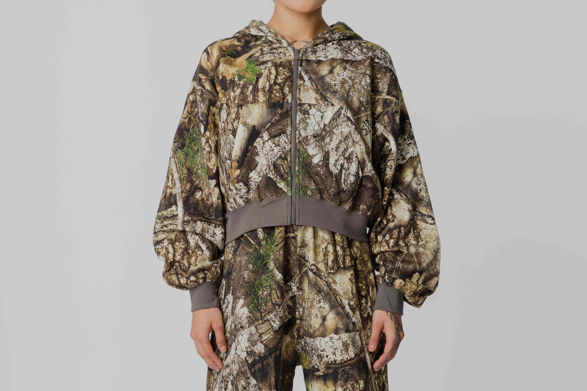 Women's Jordan Brooklyn Fleece Realtree Crop Full-Zip Hoodie - HV0469-133