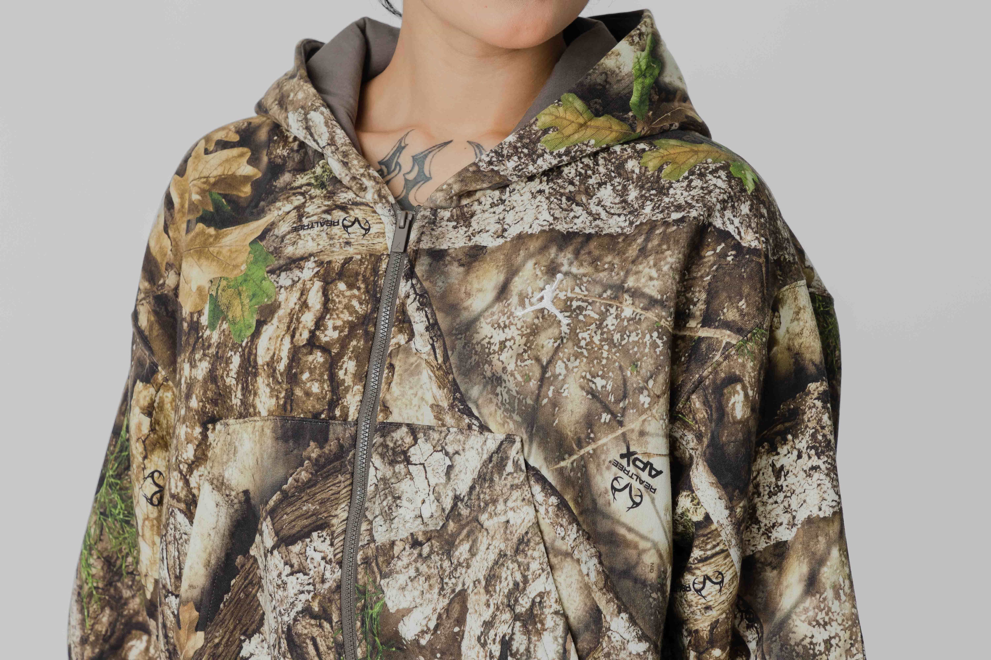 Women's Jordan Brooklyn Fleece Realtree Crop Full-Zip Hoodie - HV0469-133 APP - TOP - WOMEN - ADULT - INLINE - WI - 25 en Lust México