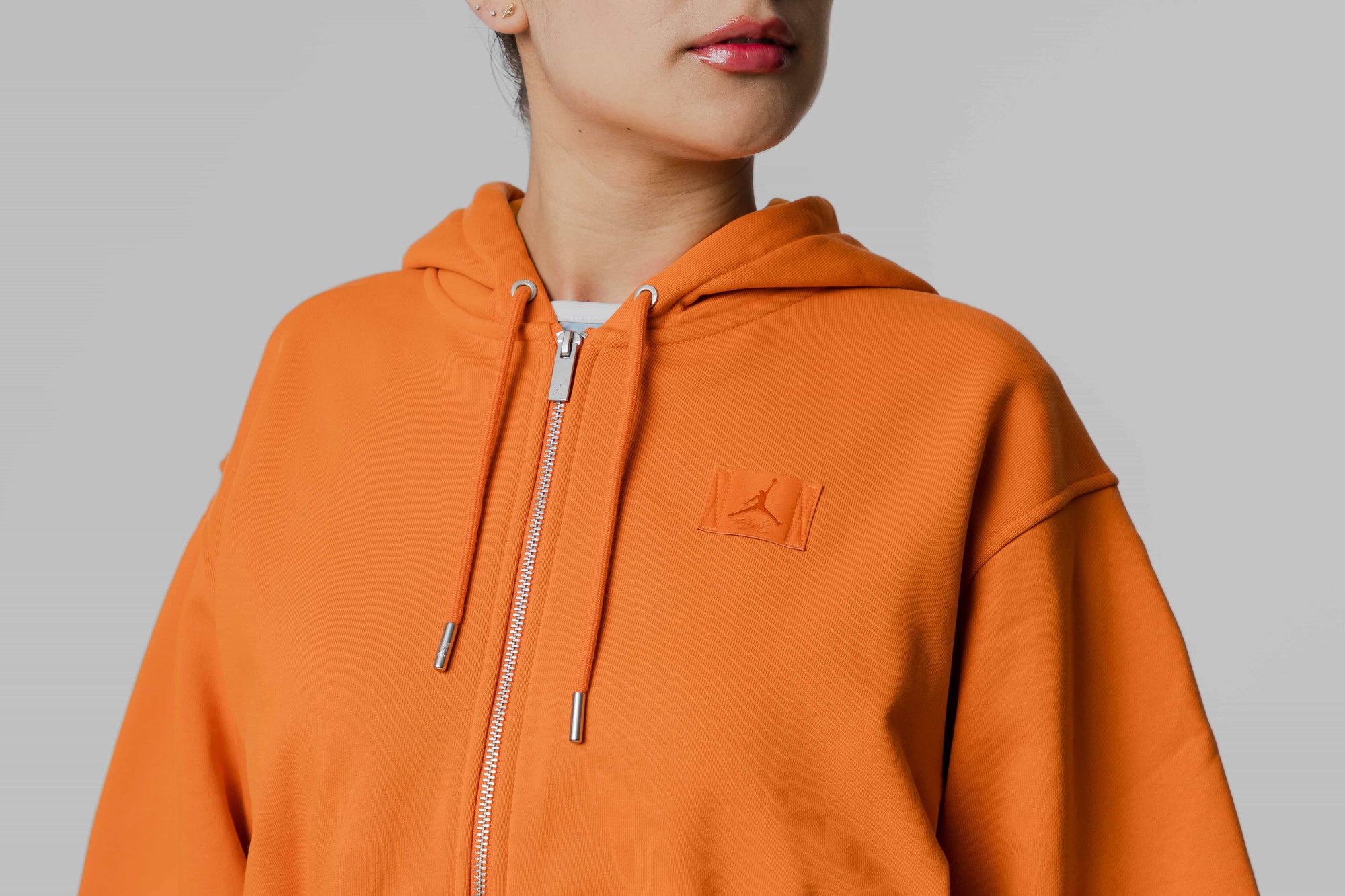 Women's Jordan Flight Shattered Backboard Fleece Cropped Satin-Lined Hoodie