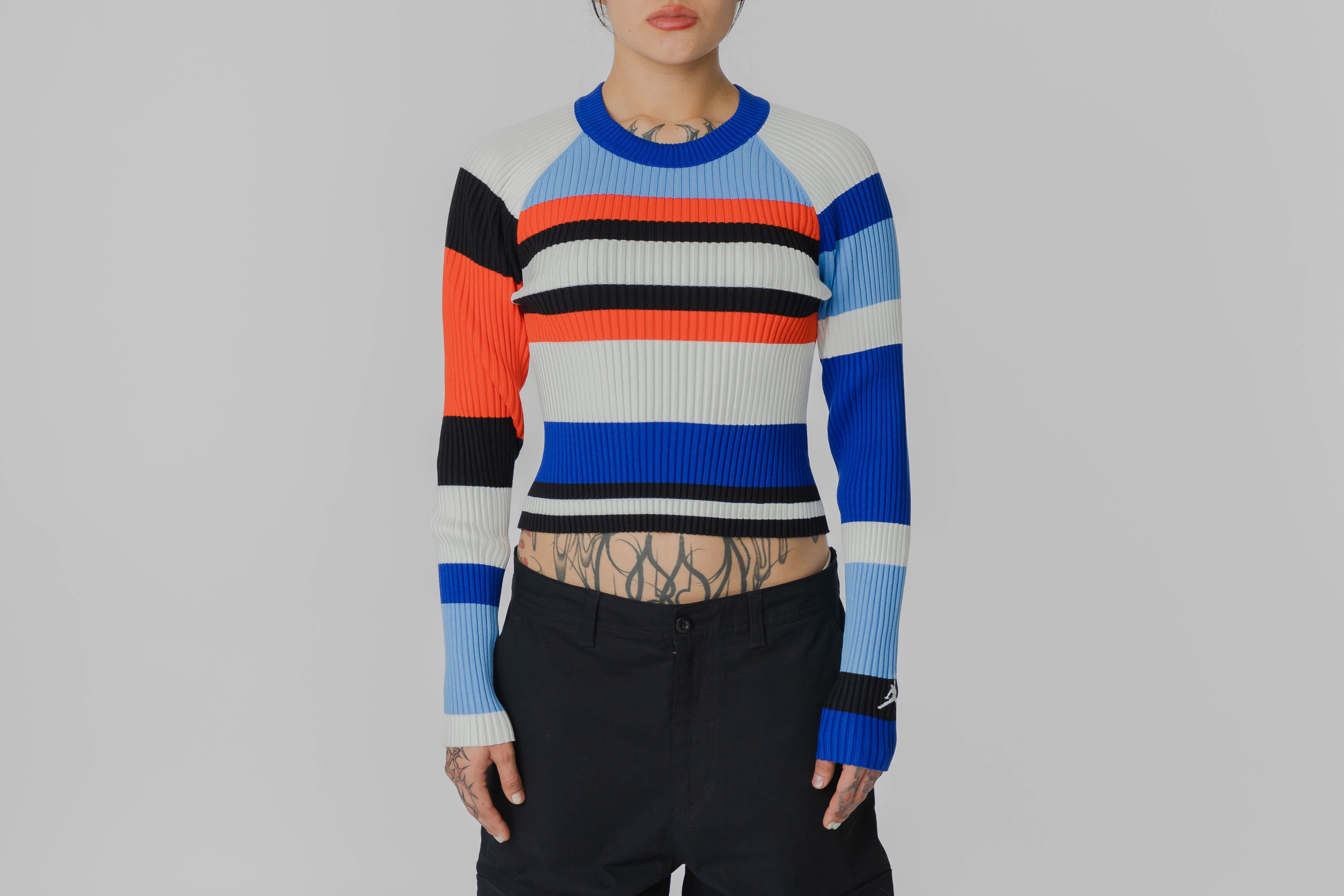 Women's Jordan Flight LS Striped Sweater - II7142-412 - Lust México