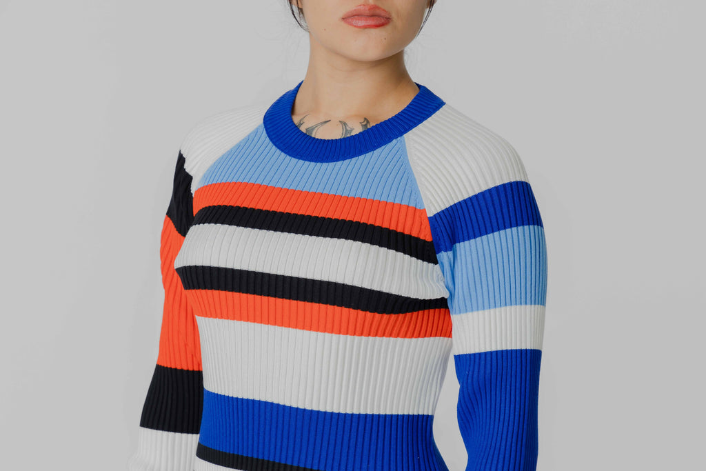 Women's Jordan Flight LS Striped Sweater - II7142-412 - Lust México