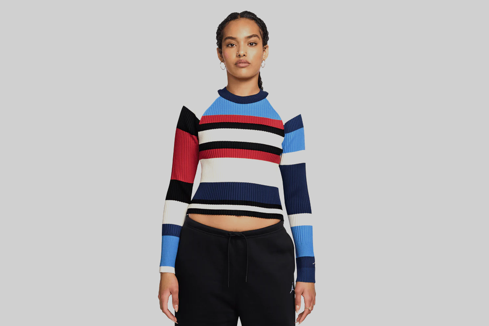 Women's Jordan Flight LS Striped Sweater - II7142-412 - Lust México