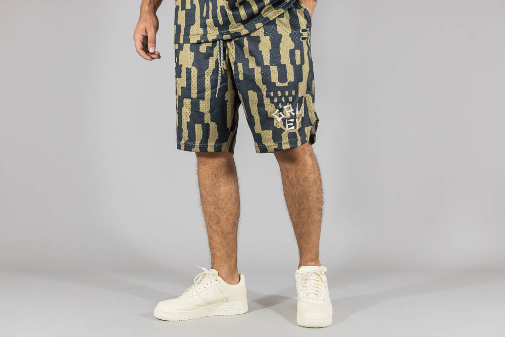 Grimey Lucky Dragon Mesh Basket Shorts