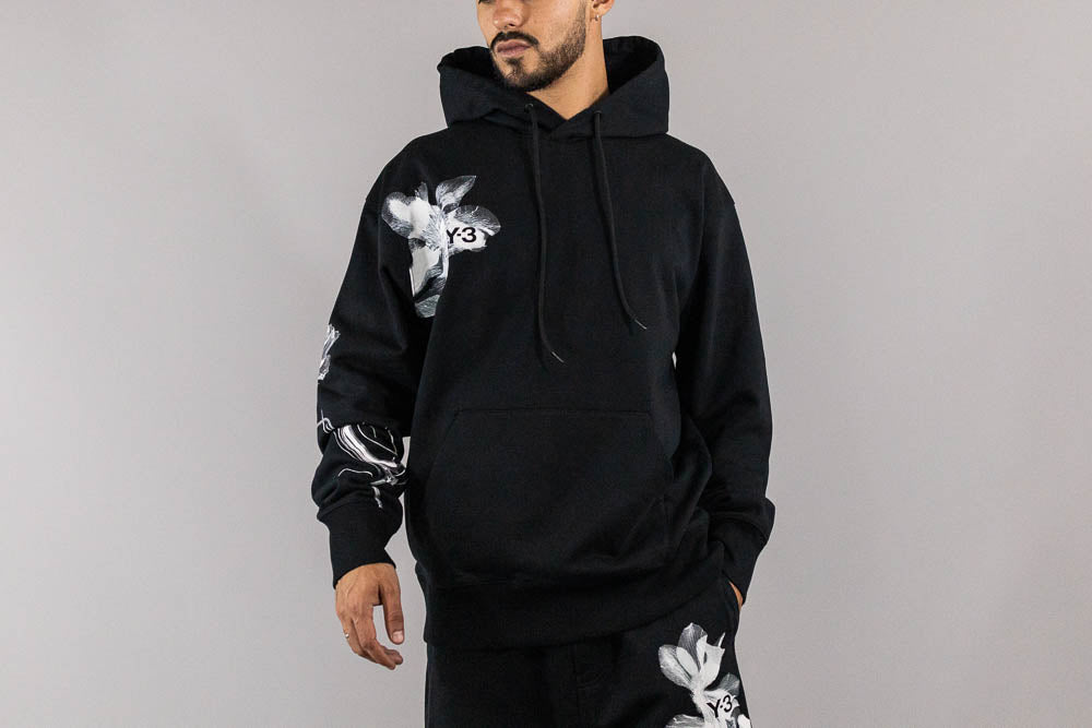 adidas Y-3 Graphic Floral French Terry Hoodie