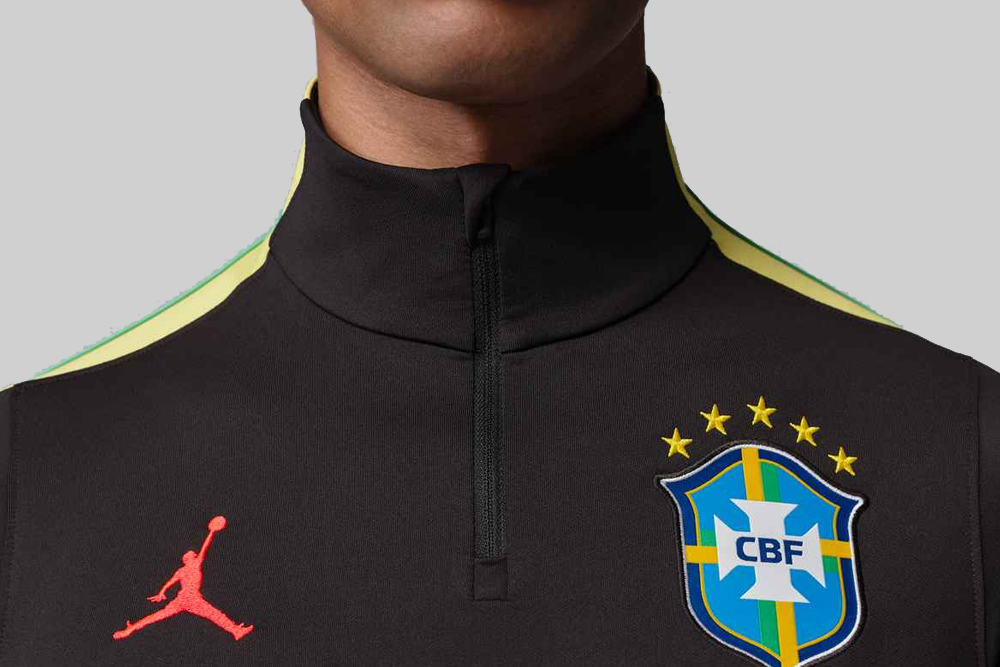Jordan Brazil Strike Soccer Knit Drill Top - IQ3293-010 - Lust México