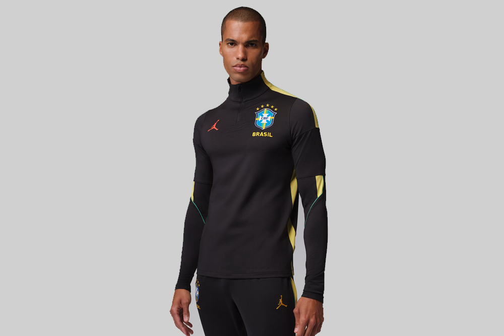 Jordan Brazil Strike Soccer Knit Drill Top - IQ3293-010 - Lust México