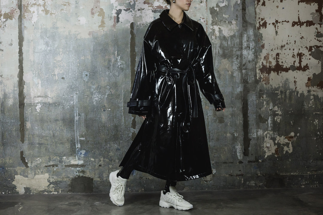 adidas IVY PARK Latex Trench Coat (All Gender) - Black