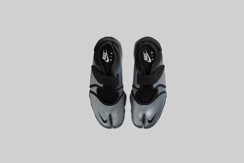 Women's Nike Air Rift Leather 'Metallic Silver and Black'