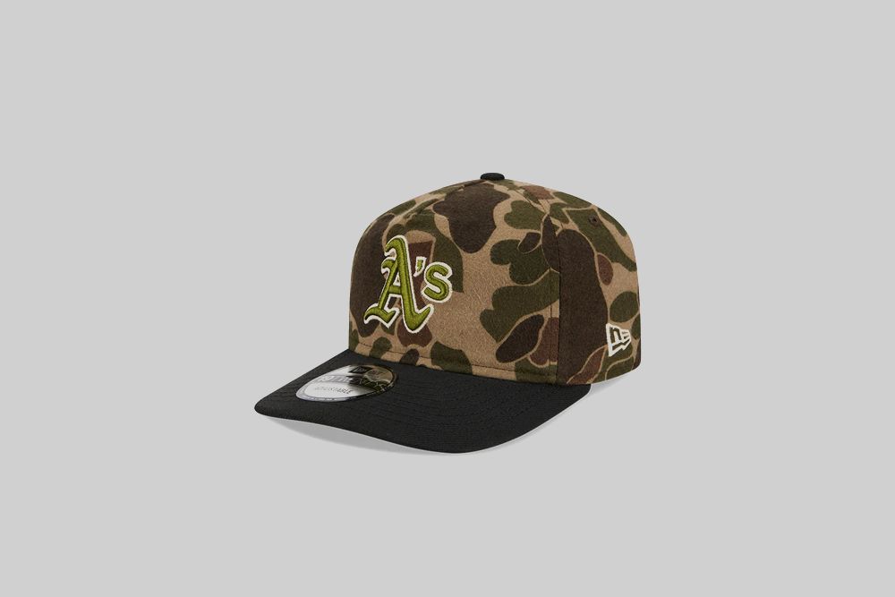 New Era Oakland Athletics MLB Wool Woodland Camo 19Twenty Strapback Cap - 60763792