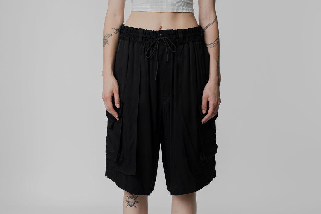 adidas Y-3 Rayon Twill Shorts 'Black' - [sku] - Lust México