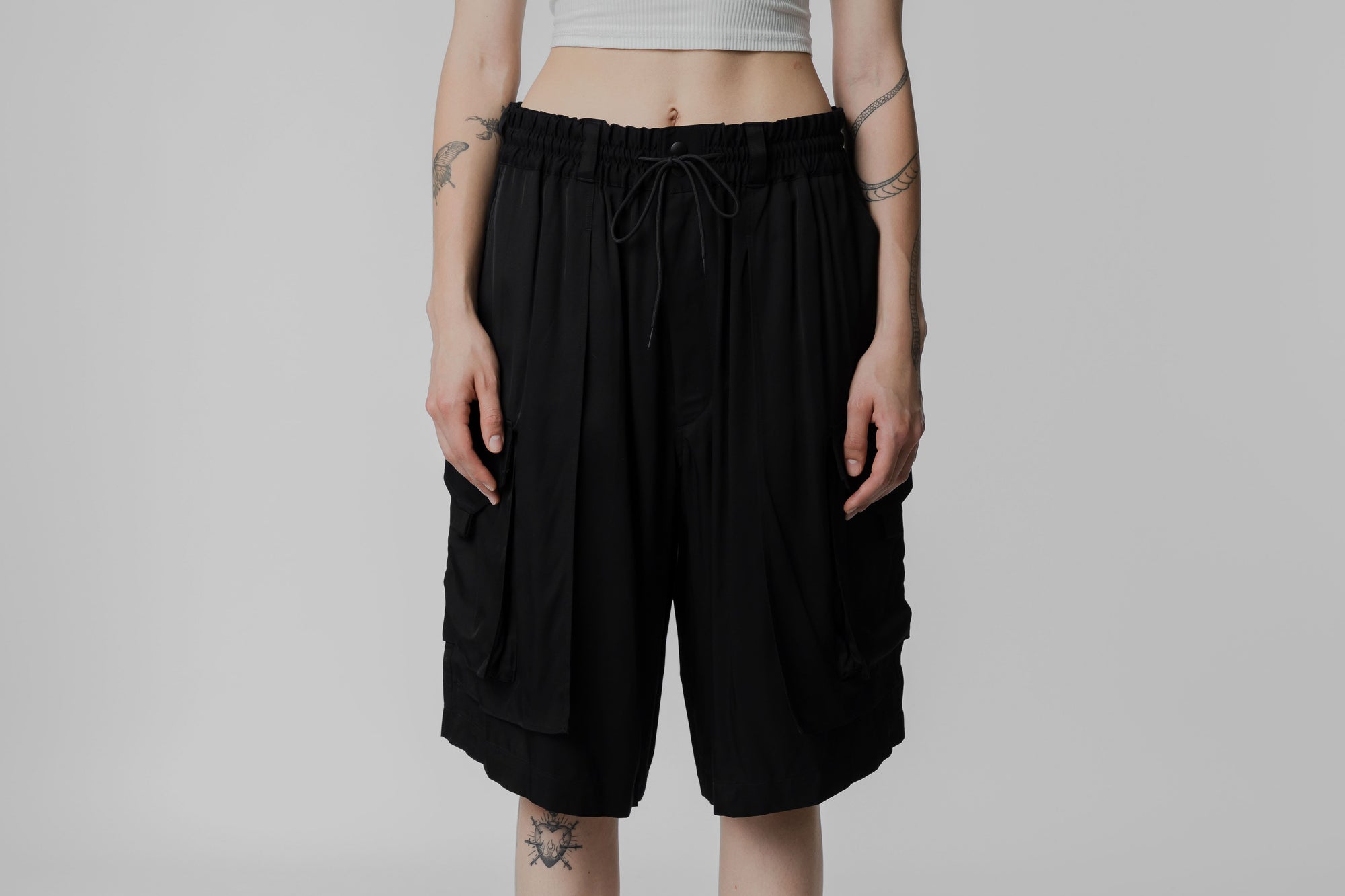 adidas Y-3 Rayon Twill Shorts 'Black' - [sku] - Lust México