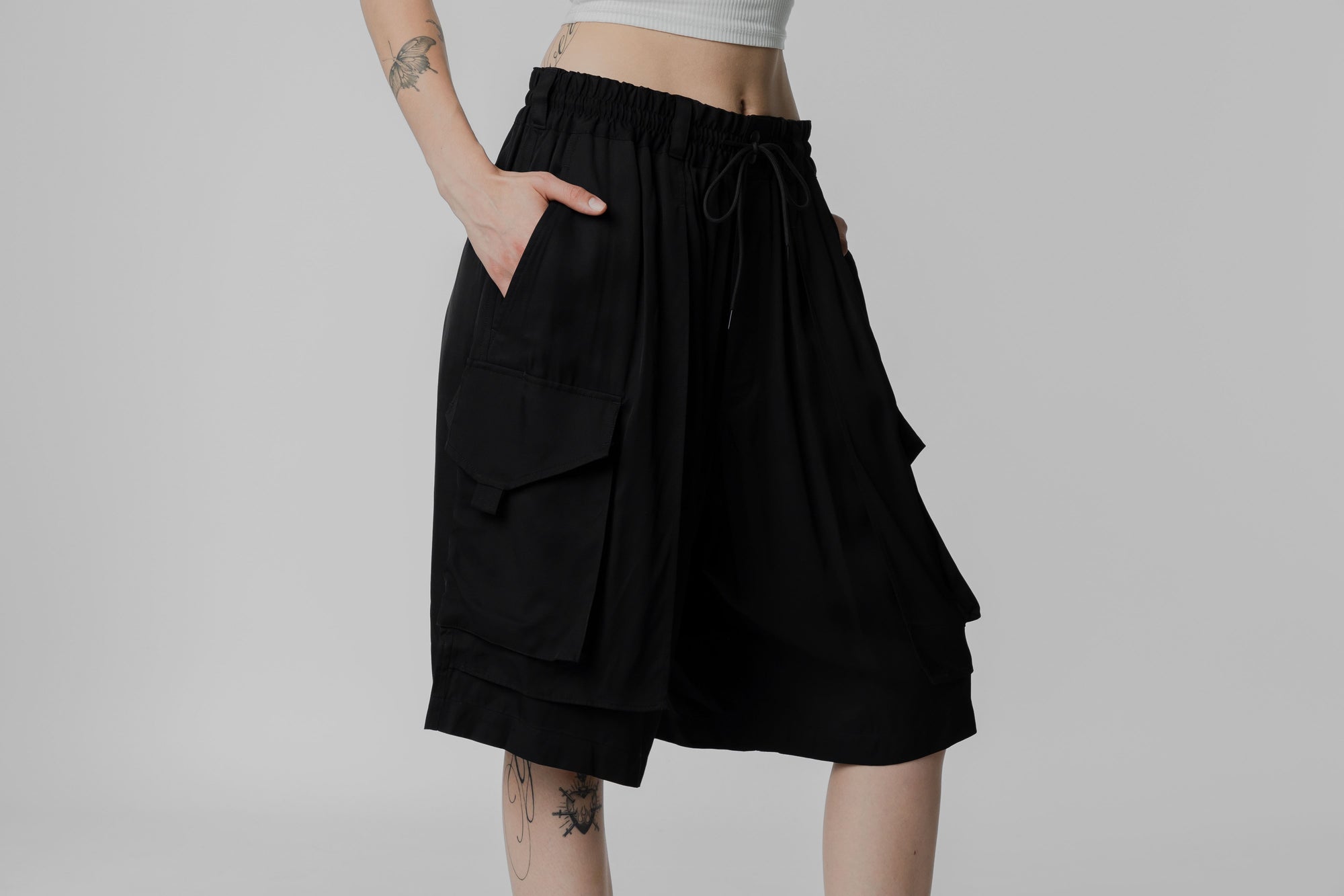 adidas Y-3 Rayon Twill Shorts 'Black' - [sku] - Lust México
