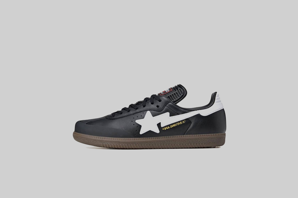 adidas x BAPE Football Samba 'Black and White' - JR9246